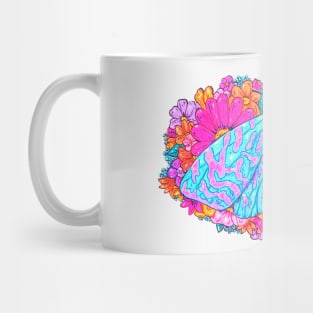 Vibrant Botanical Moth Painting Mug